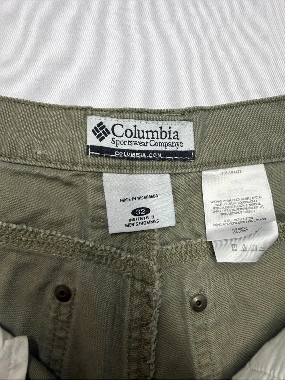 Columbia Men's Olive Utility Cargo Shorts